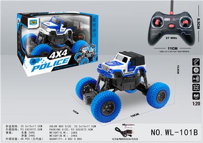 4X4牧马人四通攀爬遥控警车 - OBL834901