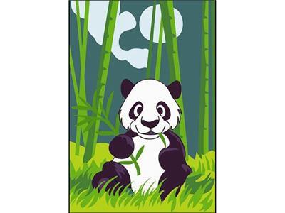 DIY Digital Oil Painting Cute Giant Panda. - OBL834924