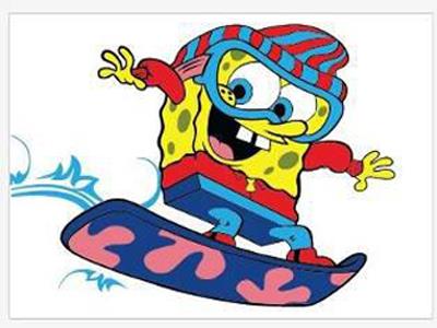 DIY digital oil painting Spongebob Surfing. - OBL834932
