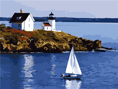 DIY Digital Oil Painting Harbour. - OBL834949