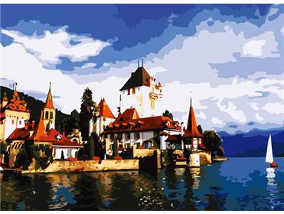 DIY Digital Oil Painting Water City. - OBL834951