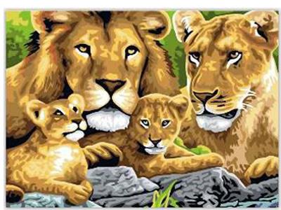 DIY digital painting a lion - OBL834962