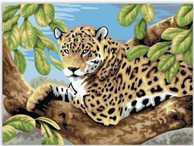 DIY digital painting waiting (leopard) - OBL834974