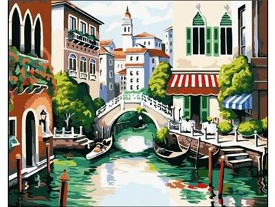 DIY digital oil painting Jiangnan town. - OBL835010