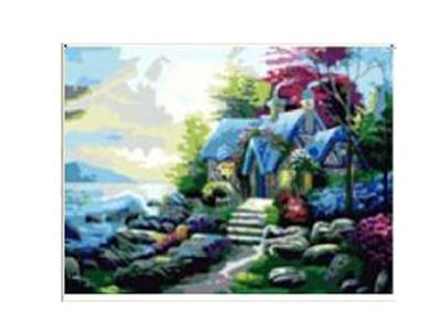 DIY DIGITAL OIL PAINTING RIVERSIDE HOUSE - OBL835018