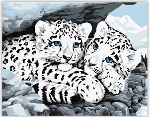 DIY Digital Oil Painting Snuggle (Panther) - OBL835030