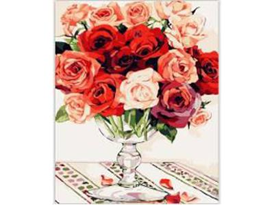 DIY digital oil painting rose words. - OBL835041