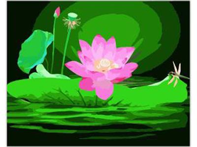 DIY Digital Oil Paintings and Lotus. - OBL835043