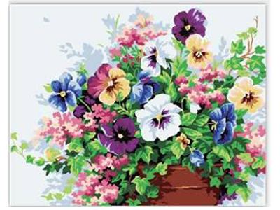 DIY digital oil painting flower cluster. - OBL835048