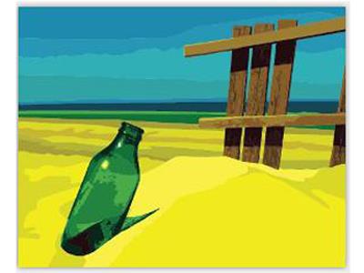 DIY digital oil painting rafting bottle. - OBL835049