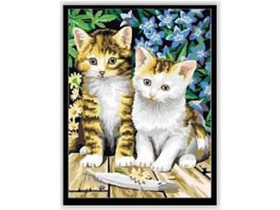 DIY digital painting two kittens - OBL835074
