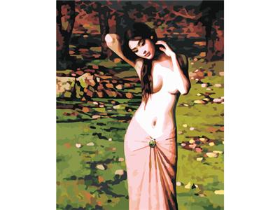 DIY digital oil painting Shy girl. - OBL835077