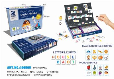 ENGLISH ALPHABET THREE DIMENSIONAL MAGNETIC BOOK - OBL836613