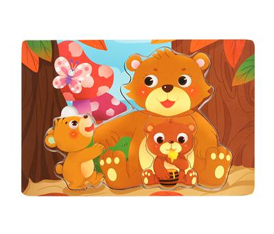WOODEN BEAR COLORING PUZZLE - OBL836892