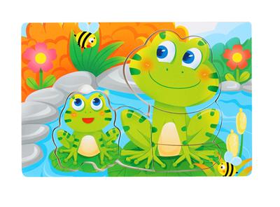 WOODEN FROG COLORING PUZZLE - OBL836893