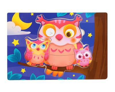 WOODEN OWLS FILL IN COLOR PUZZLES. - OBL836899