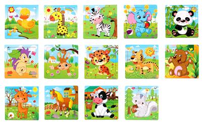 NINE PIECES OF WOODEN ANIMALS - OBL836906