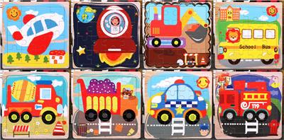 WOODEN TRAFFIC 16 PIECE PUZZLES. - OBL836913