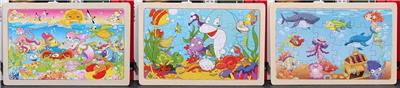 24 PIECES OF WOODEN SEAFLOOR PUZZLE - OBL836917
