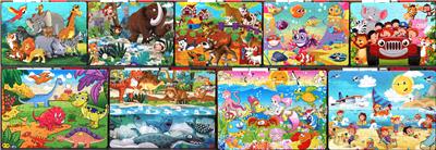 WOODEN FRAMELESS PUZZLE 60 PIECE SERIES. - OBL836920