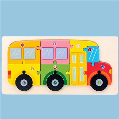 WOODEN STEREOSCOPIC CAR DIGITAL PUZZLE. - OBL836937