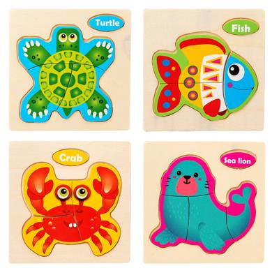 A SMALL PUZZLE OF THE WOODEN UNDERWATER WORLD. - OBL836942