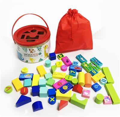 50 PIECES OF WOOD CASTLE BLOCK - OBL836961