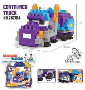 CONTAINER TRUCK ROTATABLE LARGE PARTICLE BUILDING BLOCKS (197PCS) - OBL838124