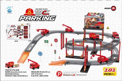DIY BUILDING BLOCKS FIRE PARKING 101PCS. - OBL838496
