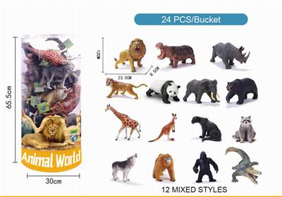 PVC桶装（搪胶动物24只装） - OBL838718