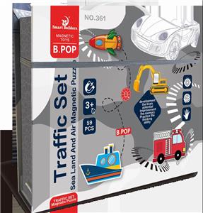 59 Pcs of magnetic mosaic of sea, land and air traffic - OBL838803