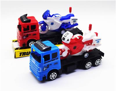 惯性拖头带回力警察摩托车 - OBL840414