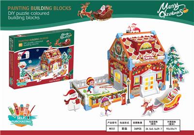 Santa diy builds painting house - OBL840713