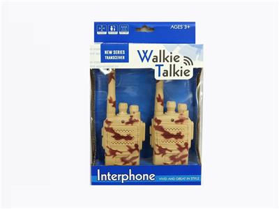 RED AND GREEN WALKIE TALKIE WITH PULL ROD ANTENNA - OBL843585