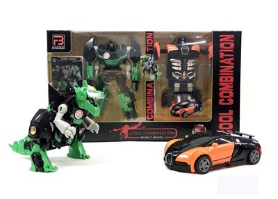 ROBOT DINOSAUR WITH MANUAL DEFORMATION AND CAR WITH MANUAL ONE BUTTON DEFORMATION - OBL844410