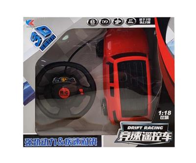 丰田越野1:18二通+方向盘遥控器+3D灯光仿真车 - OBL844719