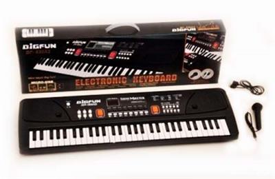 61-KEY ELECTRONIC PIANO WITH MICROPHONE/USB POWER CORD AND USB STICK TO PLAY MUSIC SOCKET. - OBL846018