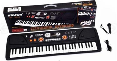 61-KEY ELECTRONIC PIANO WITH MICROPHONE/USB POWER CORD AND USB STICK TO PLAY MUSIC SOCKET. - OBL846022