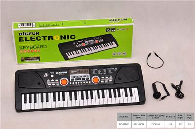 49-KEY ELECTRONIC PIANO WITH MICROPHONE/AUDIO LINE/USB CABLE. - OBL846108