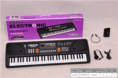 61-KEY ELECTRONIC PIANO WITH MICROPHONE/AUDIO LINE/USB CABLE/BATTERY CASE. - OBL846117