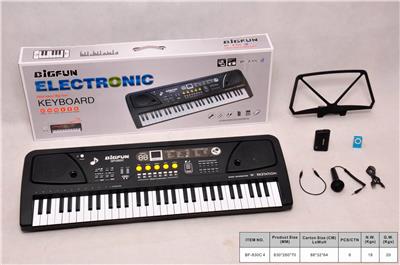 61 KEY ELECTRONIC ORGAN WITH MICROPHONE / AUDIO CABLE \/ USB CABLE \/ MP3 \/ BATTERY BOX - OBL846135