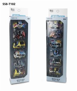 6 GRAFFITI-BACK ALLOY CARS - OBL847941