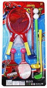 SPIDERMAN GOLF AND RACKETS AND TABLE TENNIS RACKETS 3 IN 1 - OBL848457