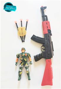 AK SOFT GUN WITH BIG MILITARY POLICE SUIT - OBL848846