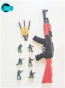 AK SOFTBALL GUNS WITH SIX SMALL MILITARY POLICE SUITS - OBL848847