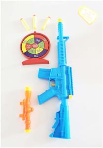 M14 SOFT BULLET GUN WITH ROUND TARGET POLICE SUIT - OBL848852