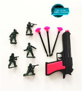 SOFT-BULLET PISTOLS WITH FIVE SMALL MILITARY POLICE SUITS - OBL848855