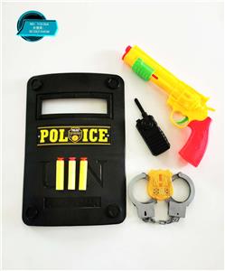 SOFT BULLET REVOLVER WITH LARGE POLICE SHIELD POLICE SUIT - OBL848877
