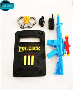 SOFTBALL M14 GUN WITH LARGE POLICE SHIELD POLICE SUIT - OBL848879