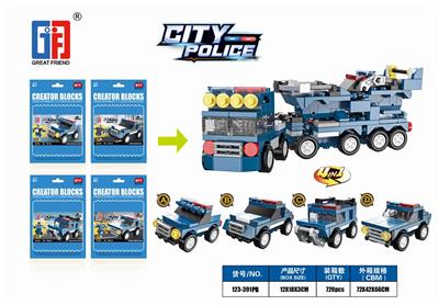 益智城市警察防积木回力警察系列 - OBL849245